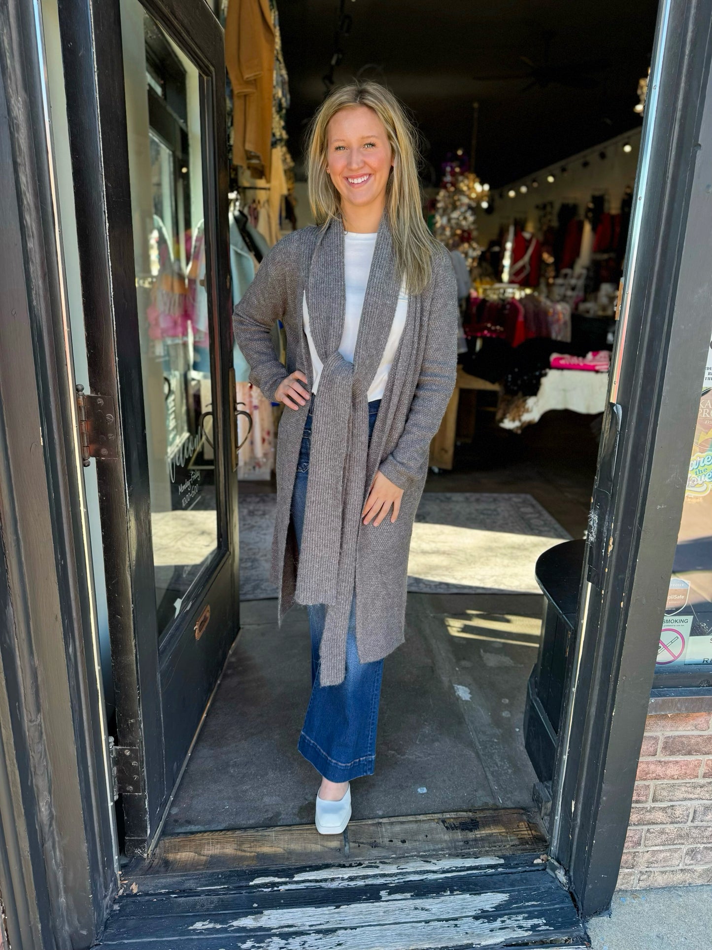 Charcoal Sweater Cardigan