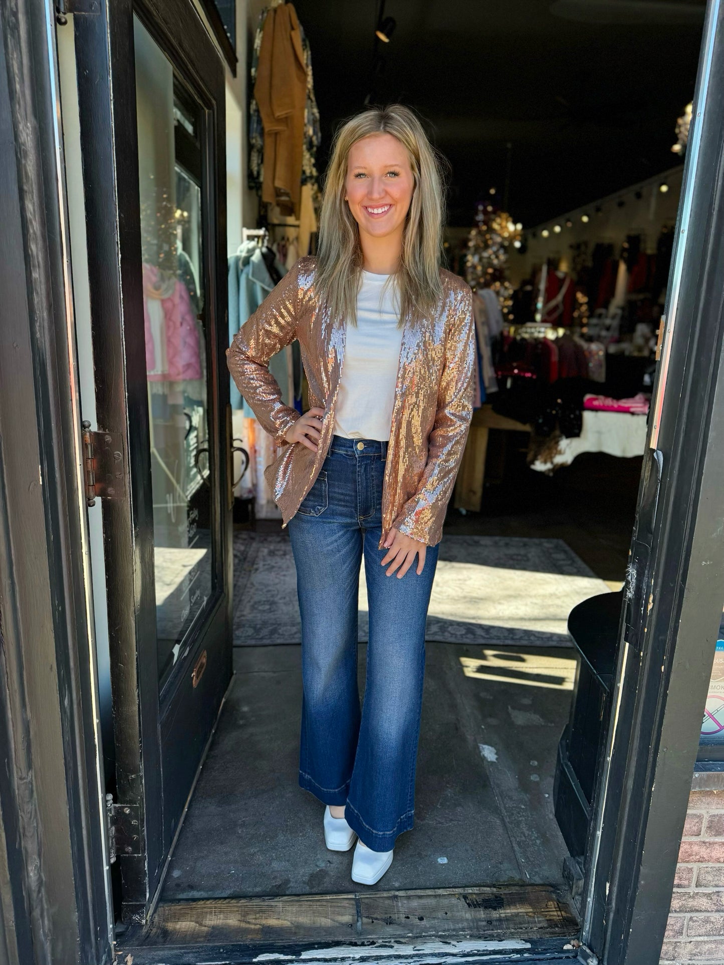 Boss Babe Rose Gold Blazer