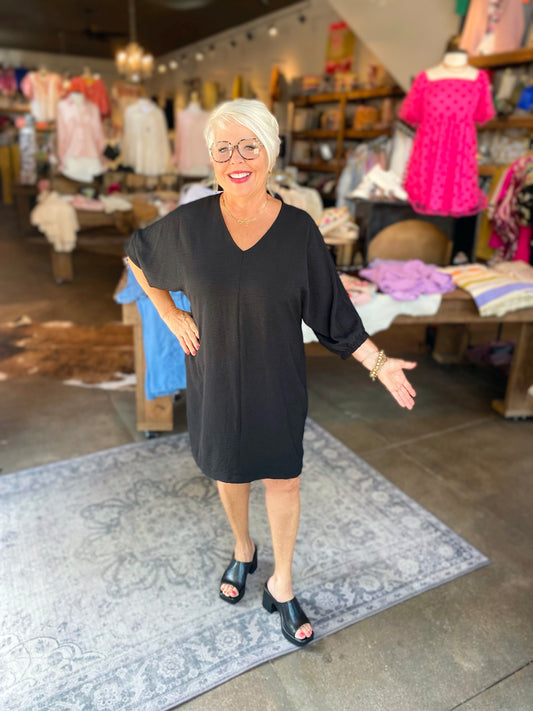 Ivy Jane Black Dolman Sleeve Dress