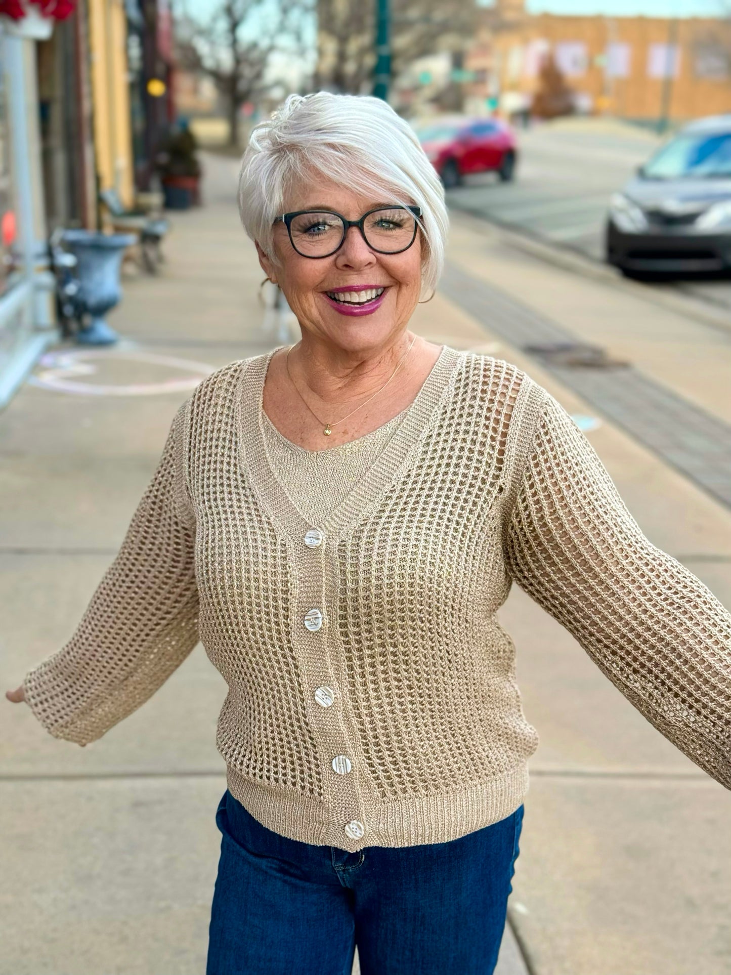 Esqualo Gold Cardigan