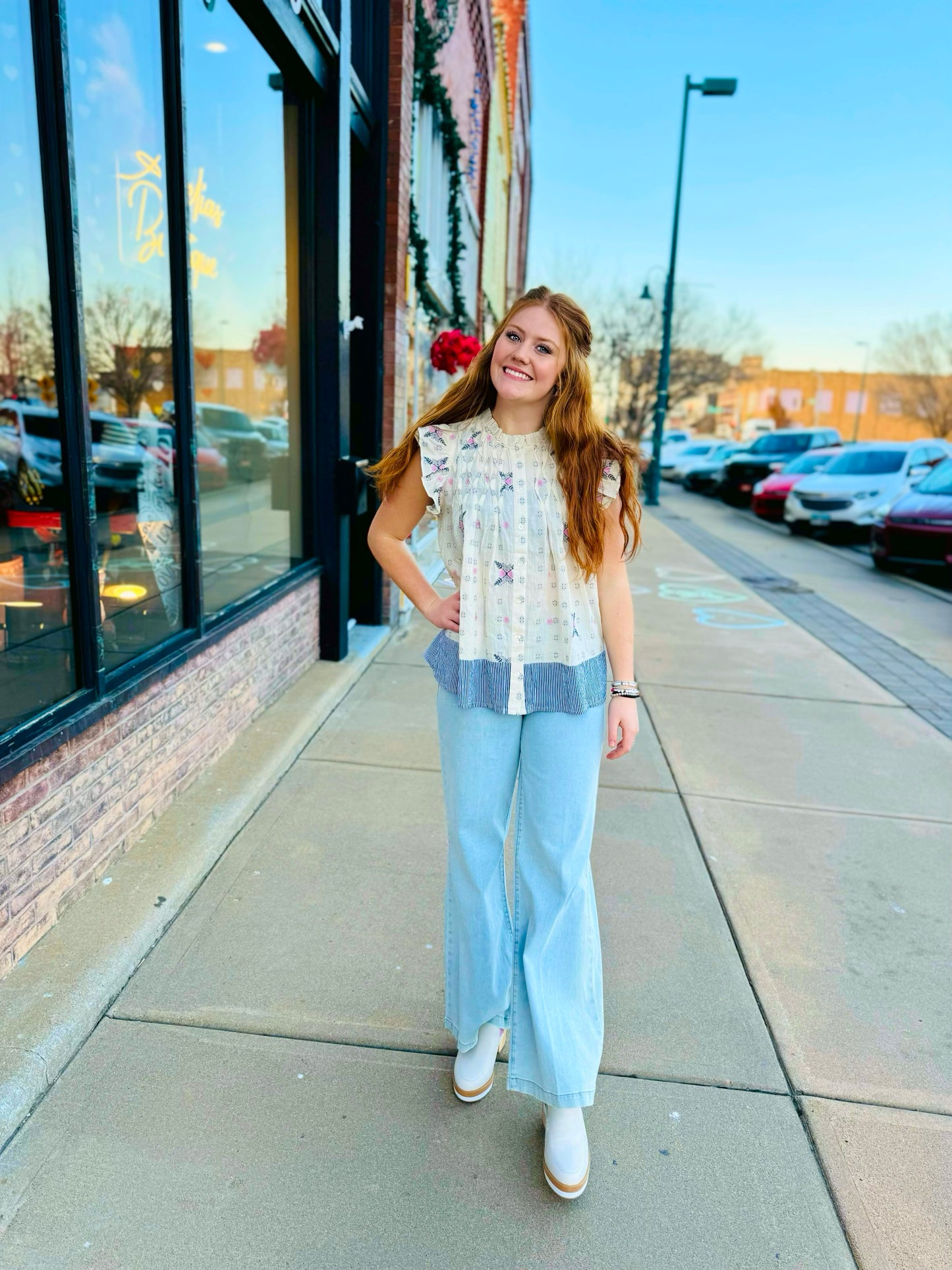 Ivy Jane Smocked Thrills Top in Ivory