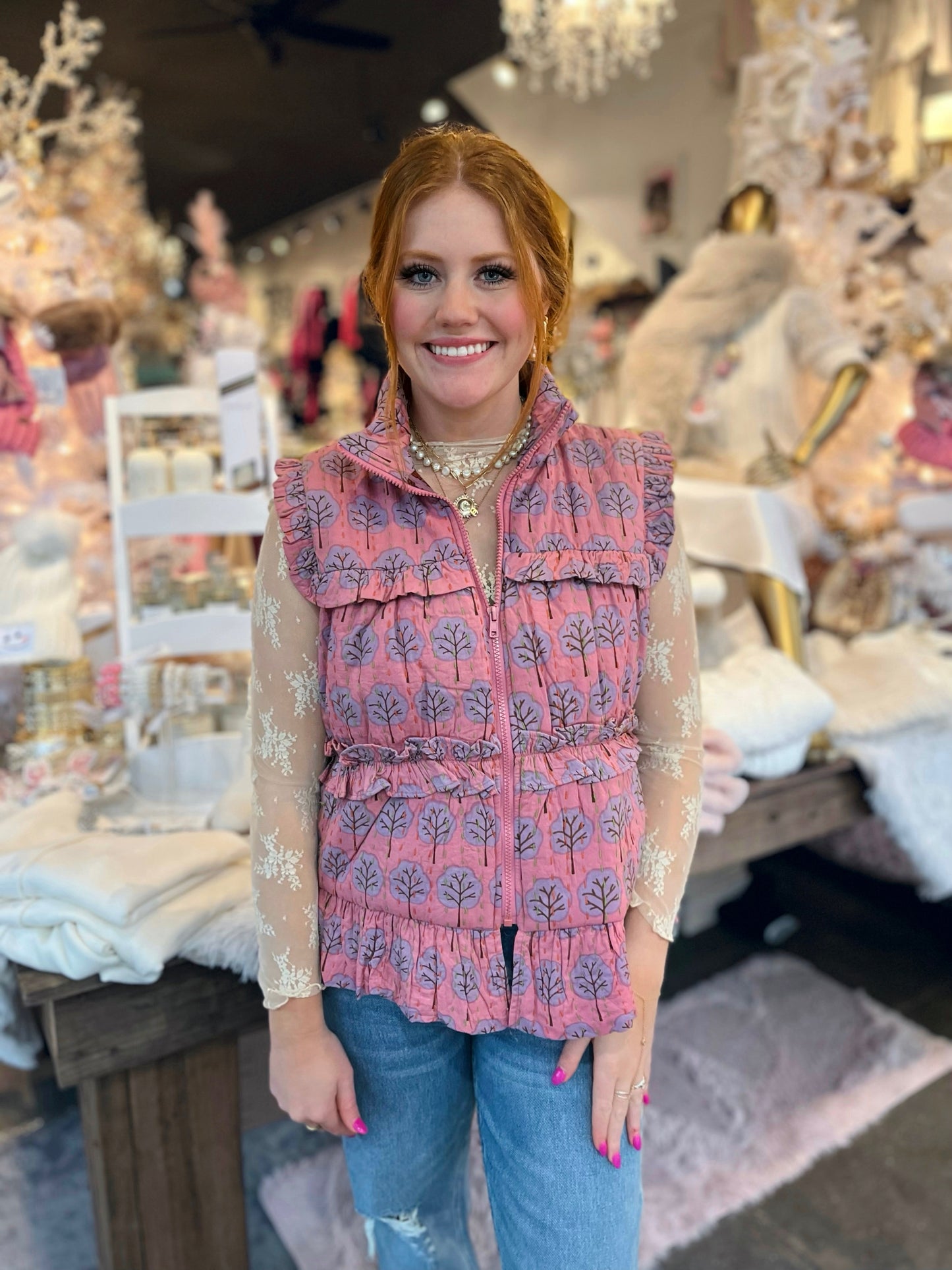 Ivy Jane Lilac Kantha Stitched Vest