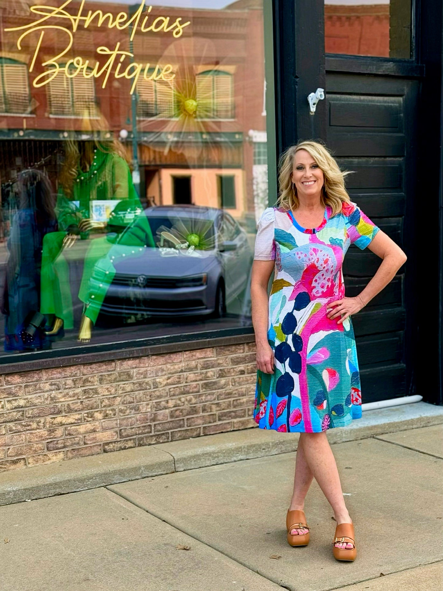 Dolcezza 24673 Simply art knit dress