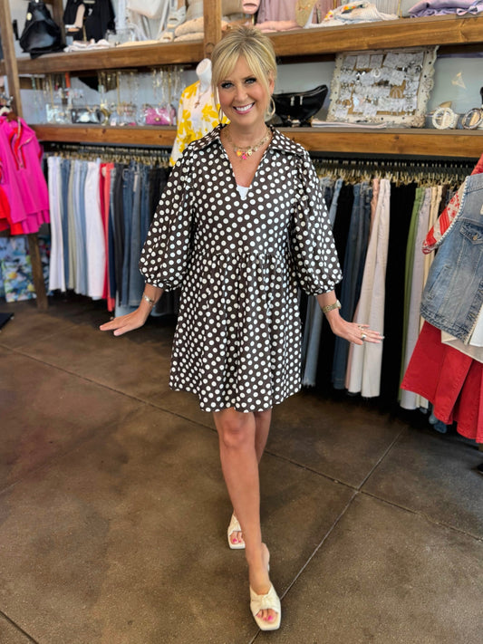 Smith & Quinn Charlotte Chocolate Dot Dress