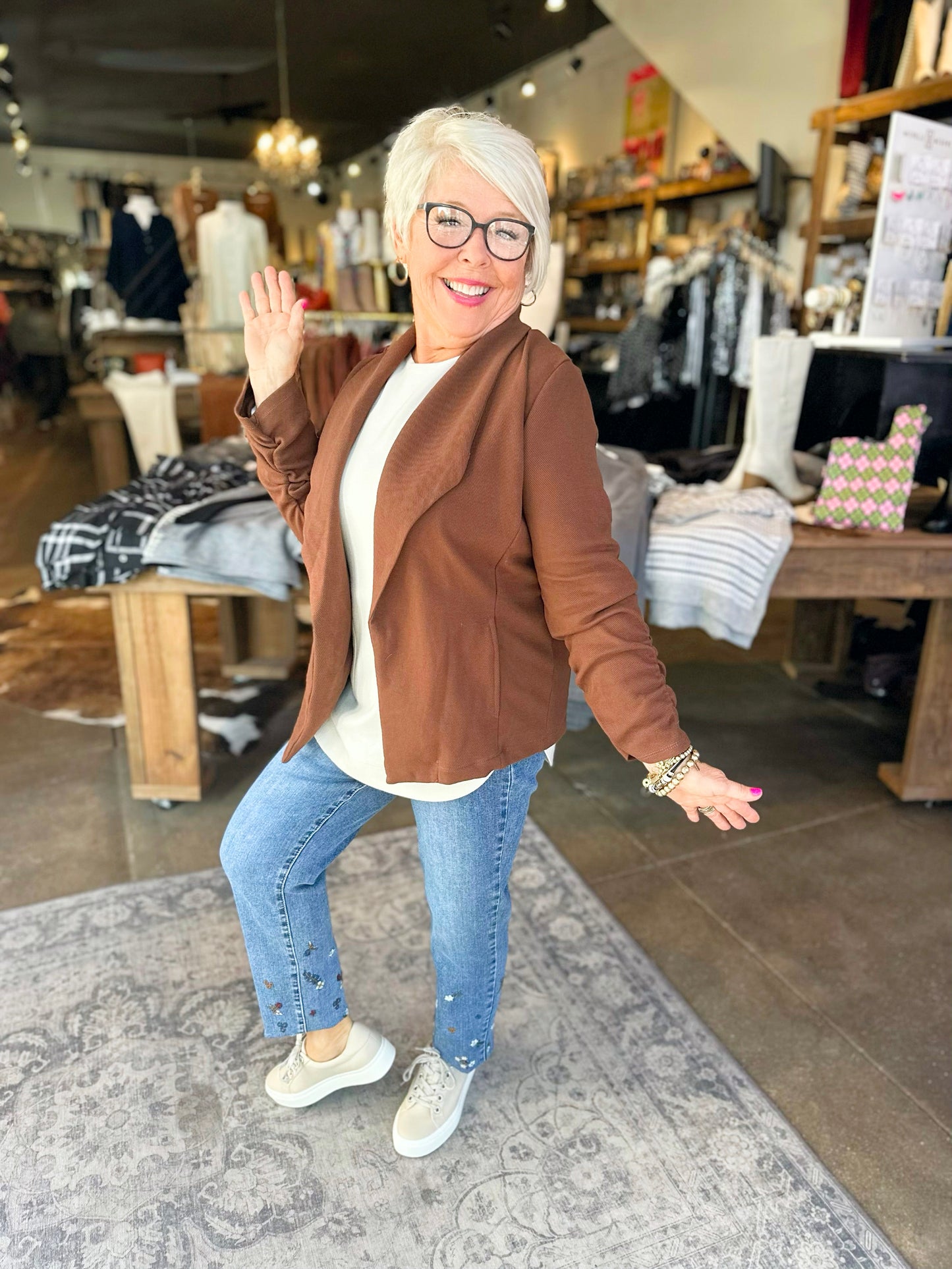 Jennifer Blazer in Brown