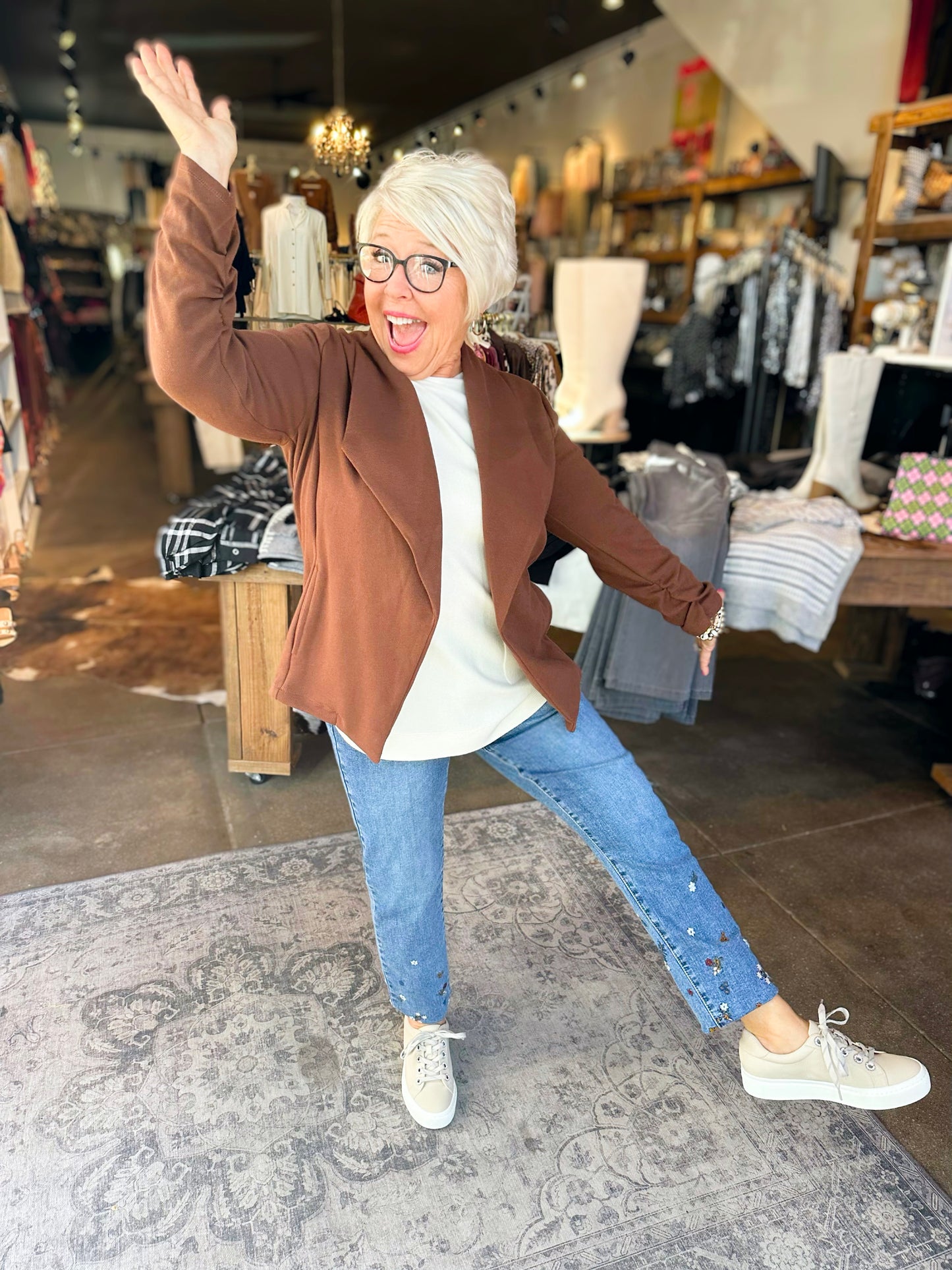 Jennifer Blazer in Brown