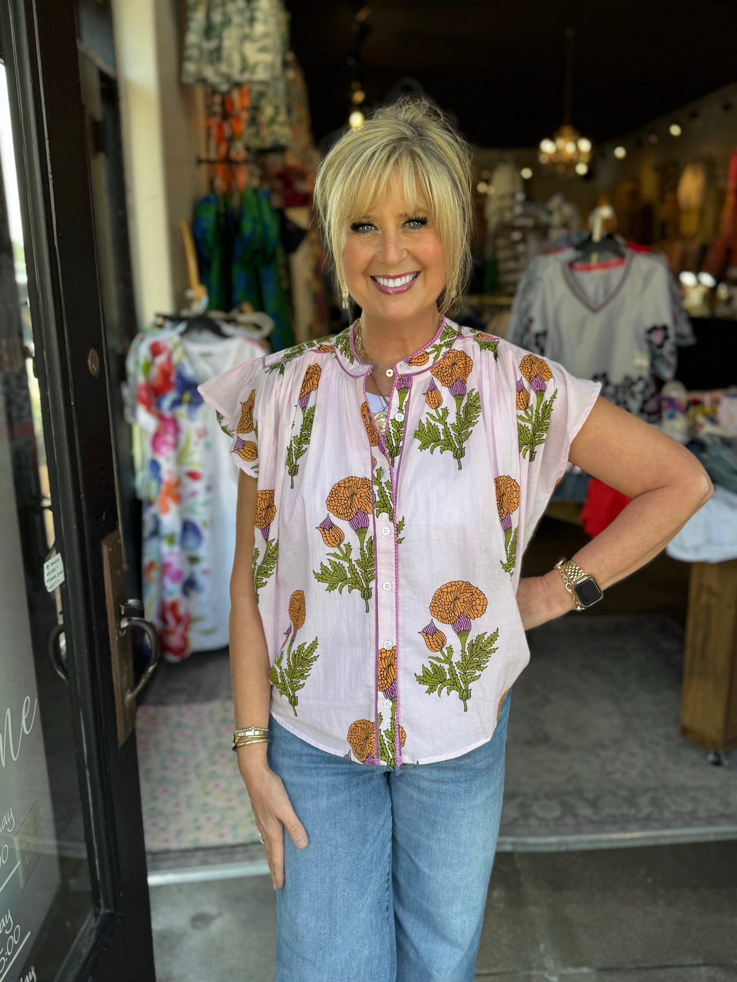 IVY JANE PINK FEM DE LA FLEUR TOP