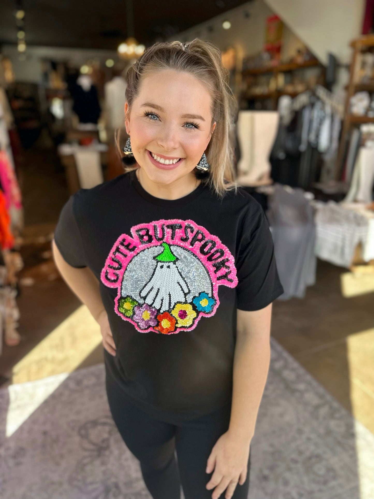 Cute But Spooky Black Crew Shirt
