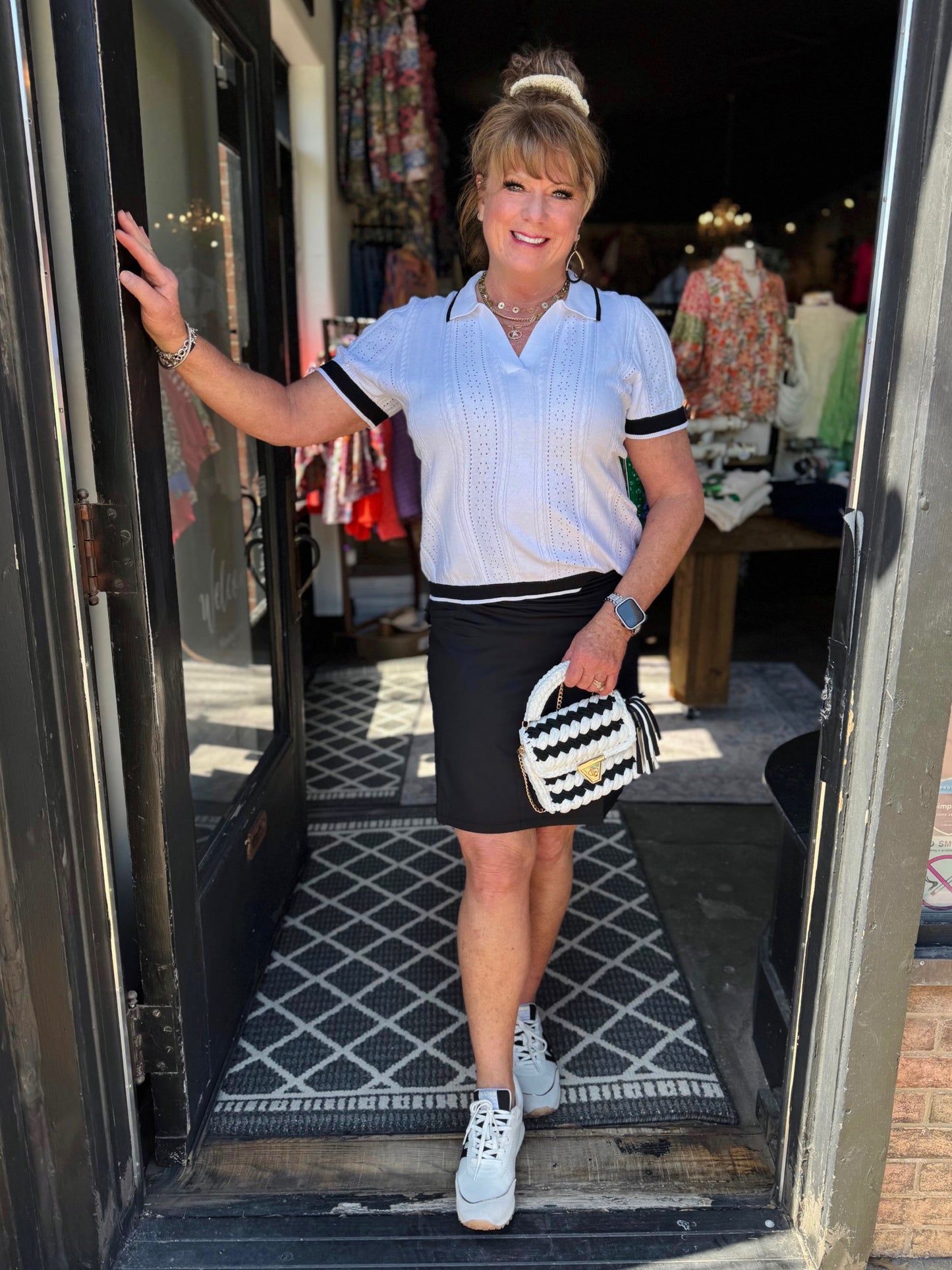 Dolcezza Black Knit Skort