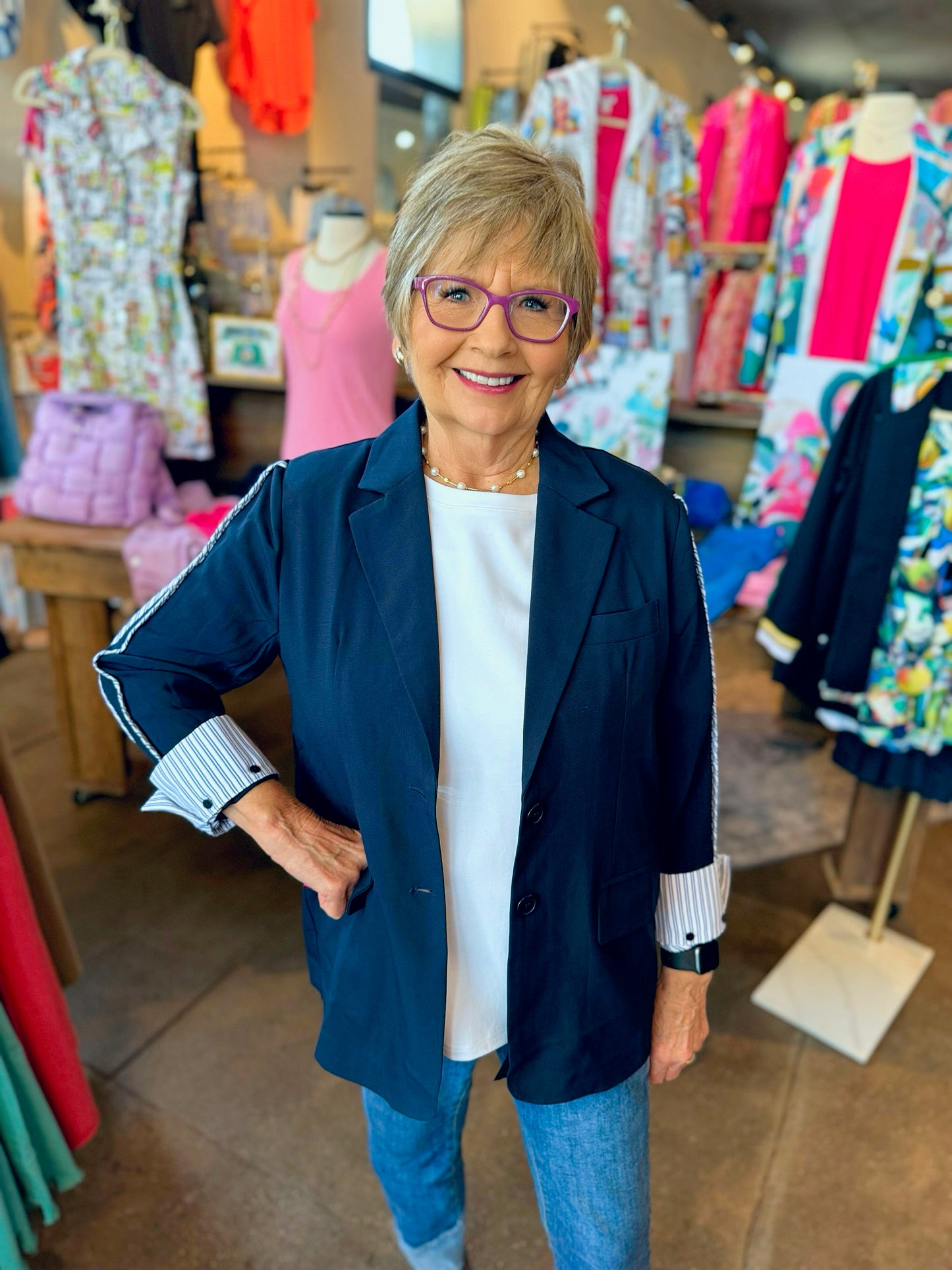 Joh Navy Mary Blazer