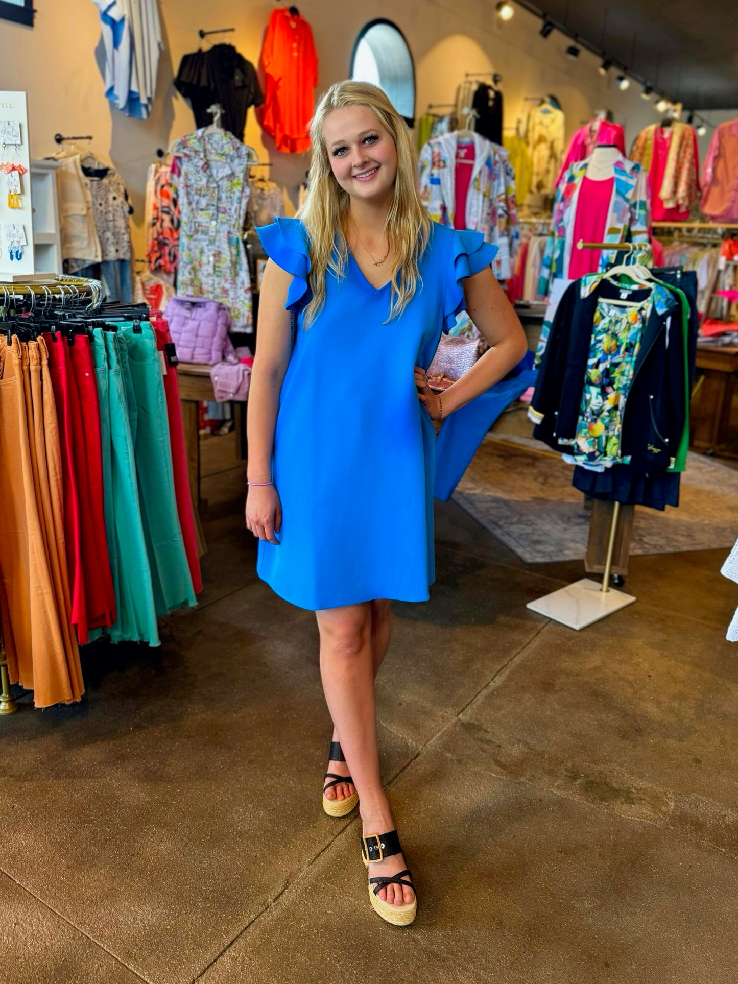 Mud Pie Blue Brighton Dress