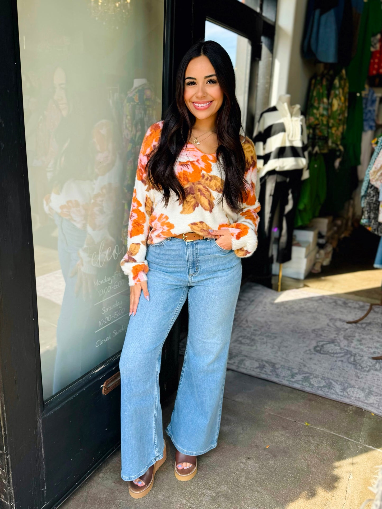 Tribal Burnt Orange 55850 Sweater