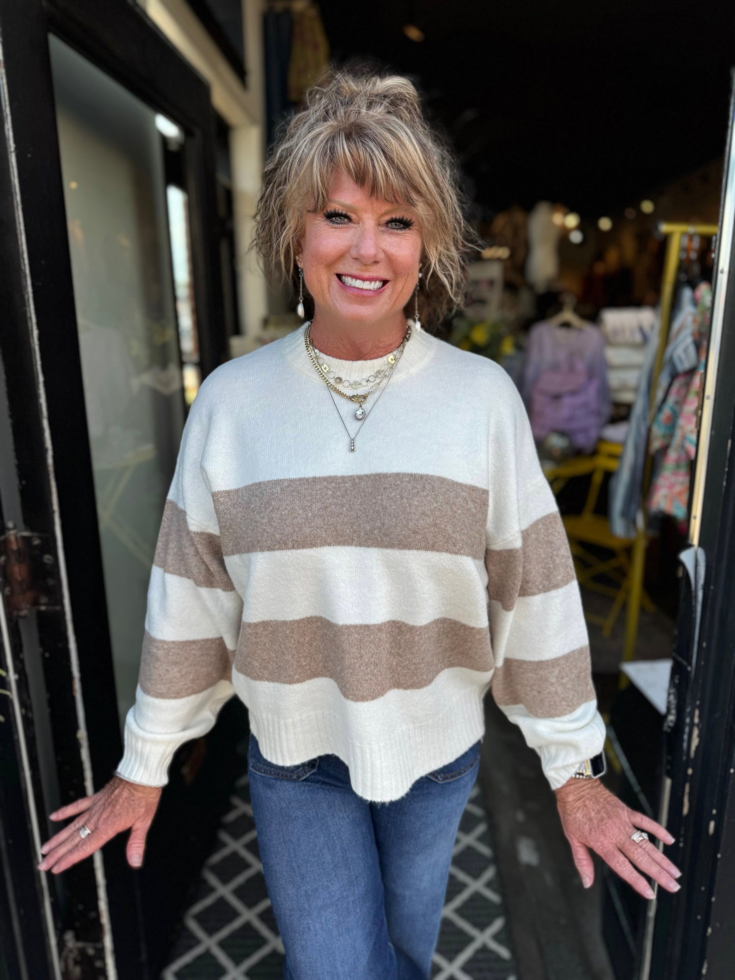 Esqualo Sweater Striped Melange