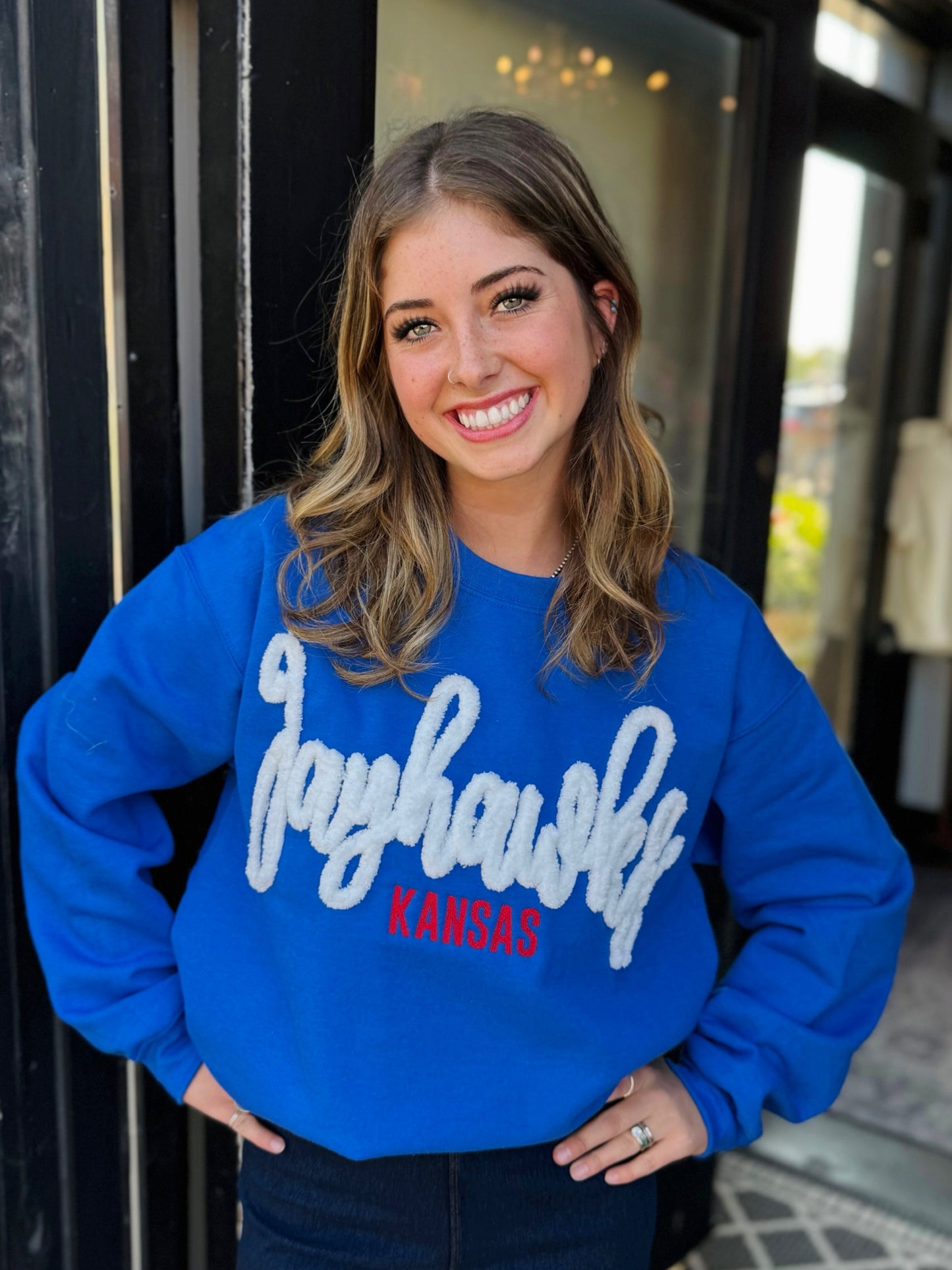 Jayhawks Embroidered Sweatshirt