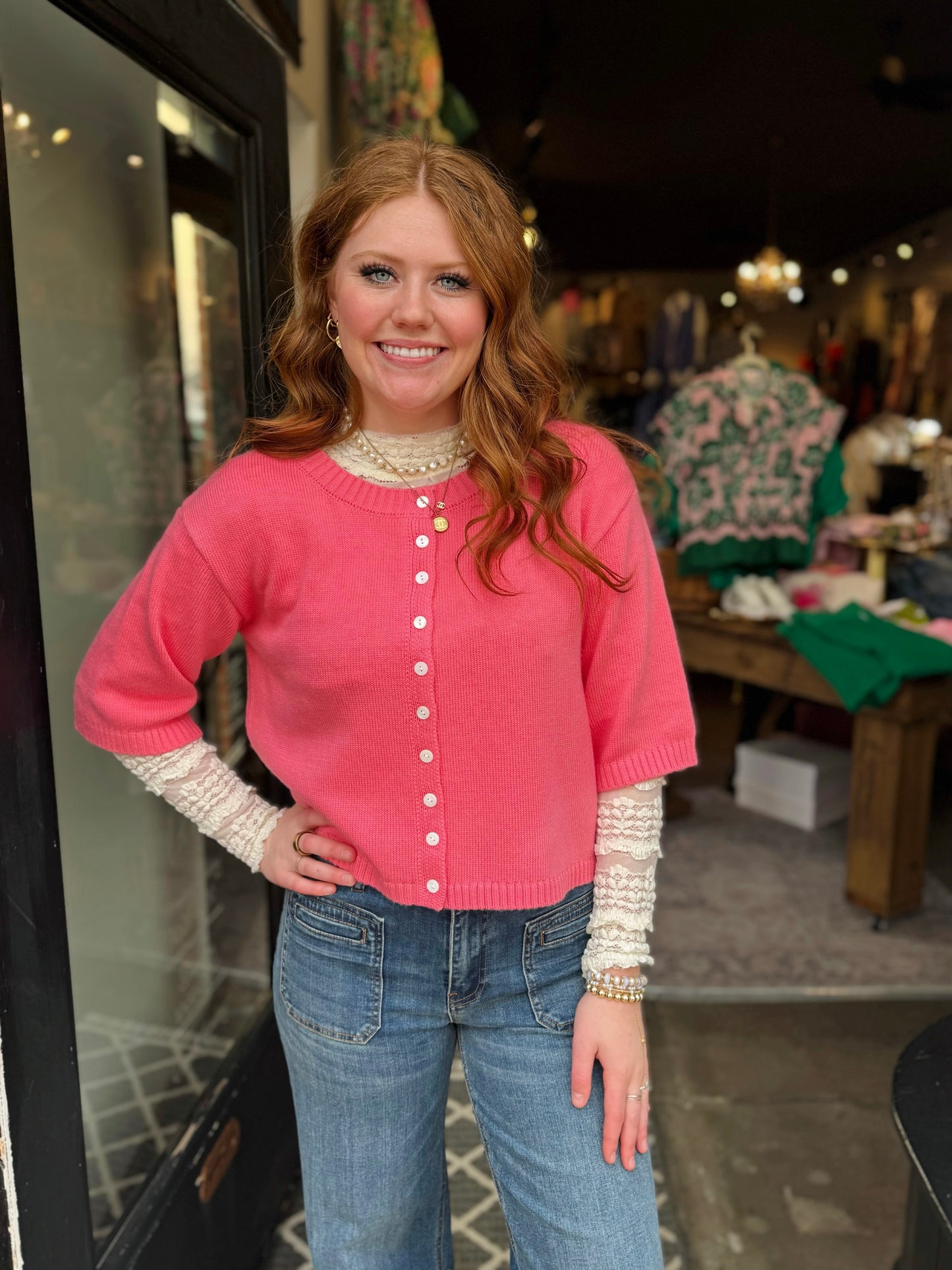 Ivy Jane Coral Cardigan Sweater