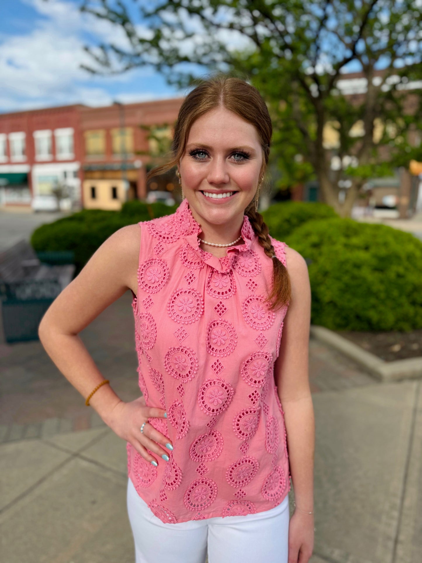 Ivy Jane Pink 3D Flower Top
