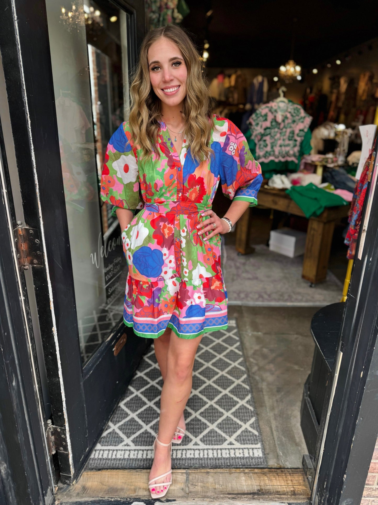 Joy Joy Petal Pop Placket Dress