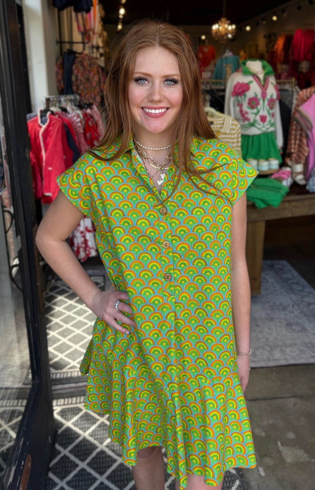 Uncle Frank Lime Over The Rainbow Dress