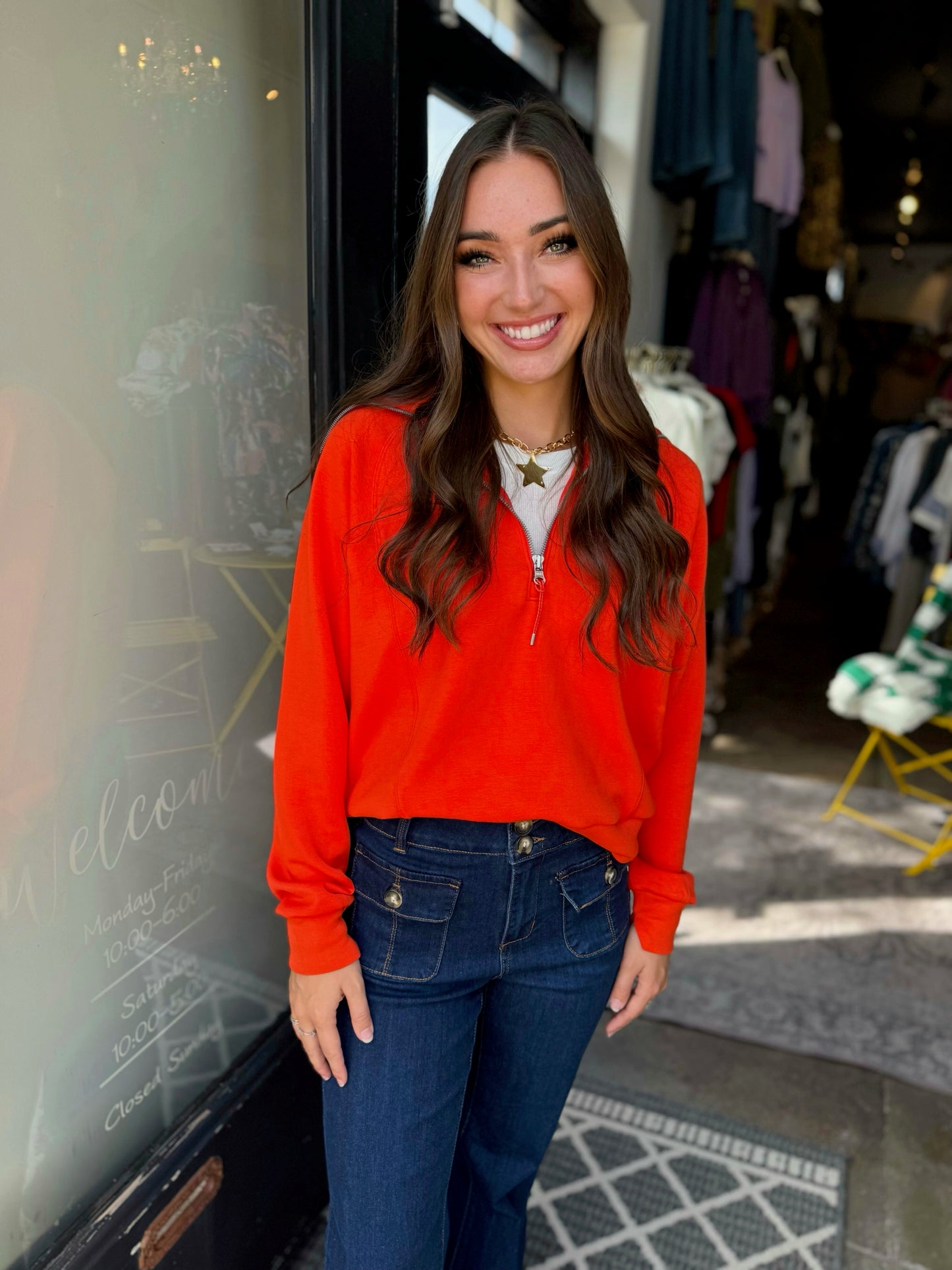Spanx Poppy Half Zip