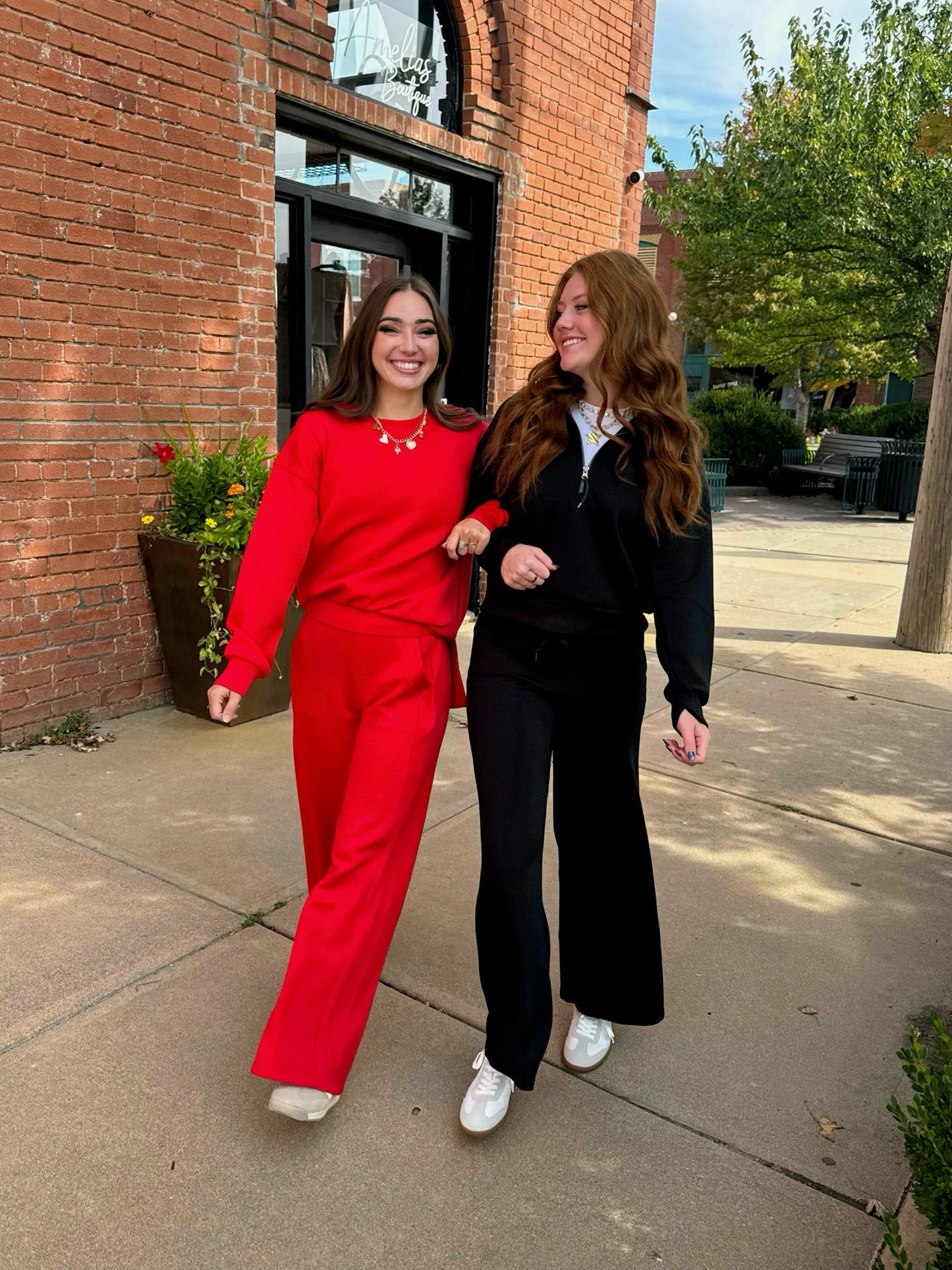 Spanx AE Red Wide Leg Track Pant