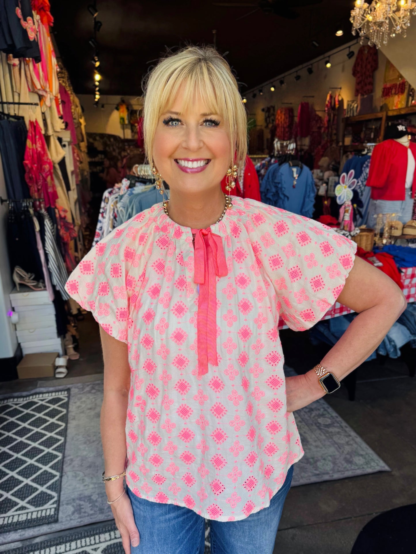 Ivy Jane Ivory Popover And Tie Top