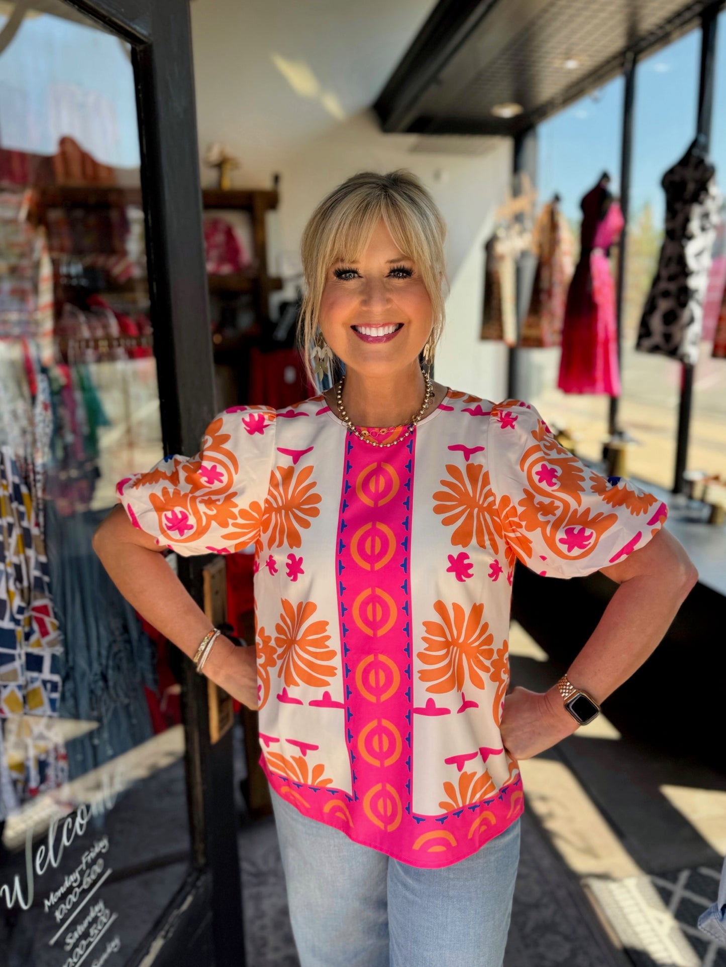 Jade Summer Puff Sleeve Top