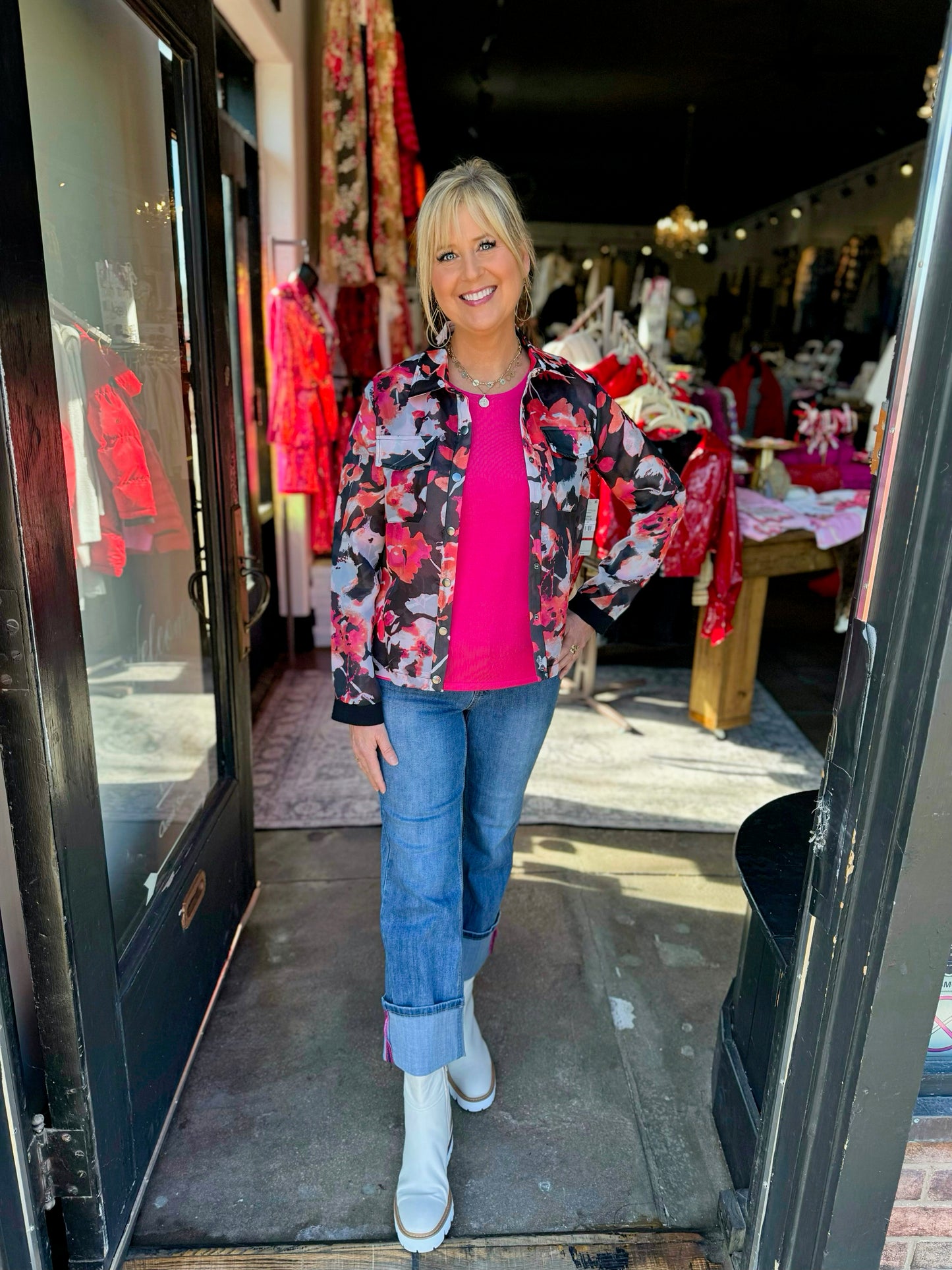 Multiples Multi Snap Front Lined Jacket