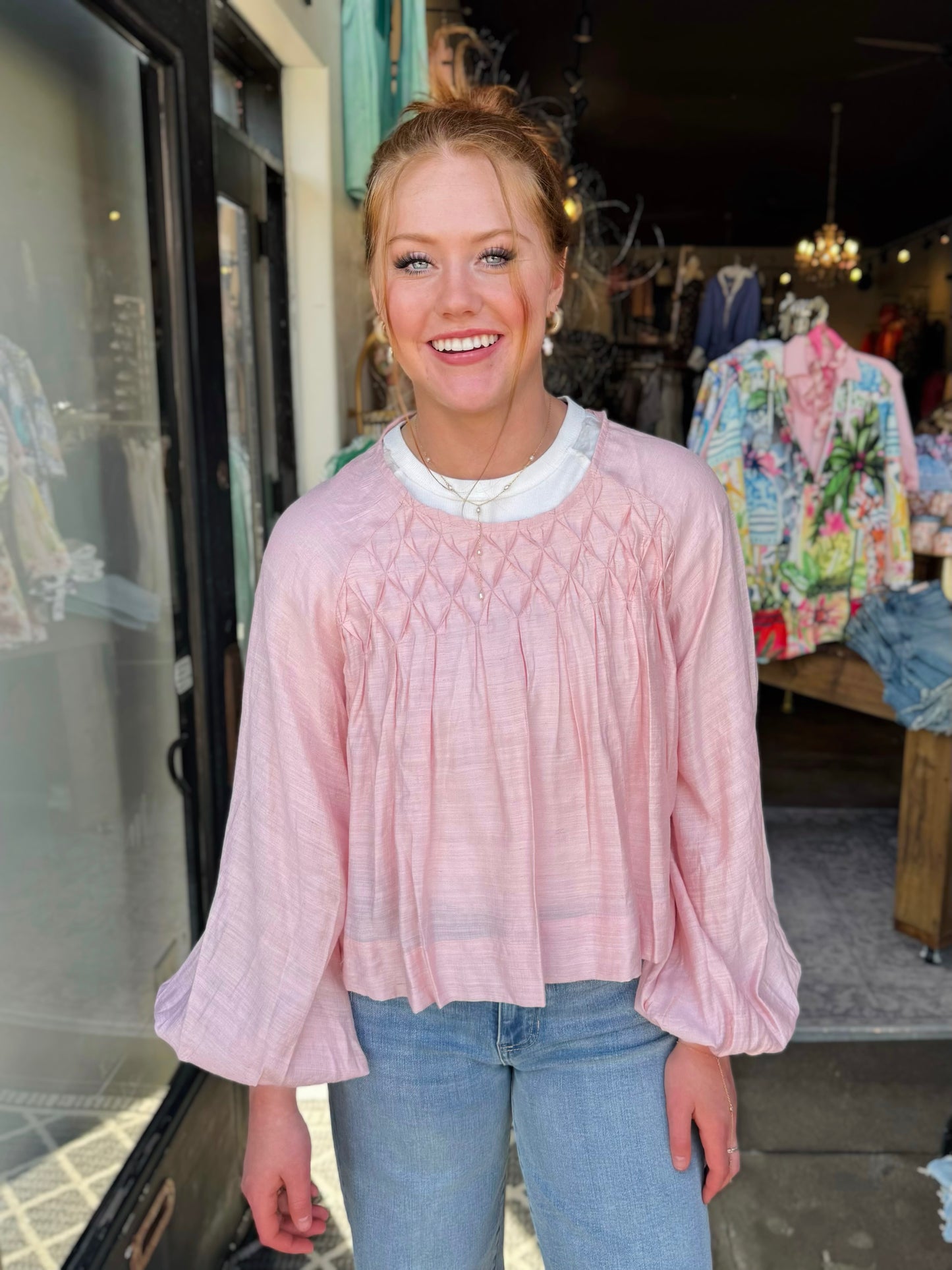 Nekane RoseViscose Blouse W Round Neckline