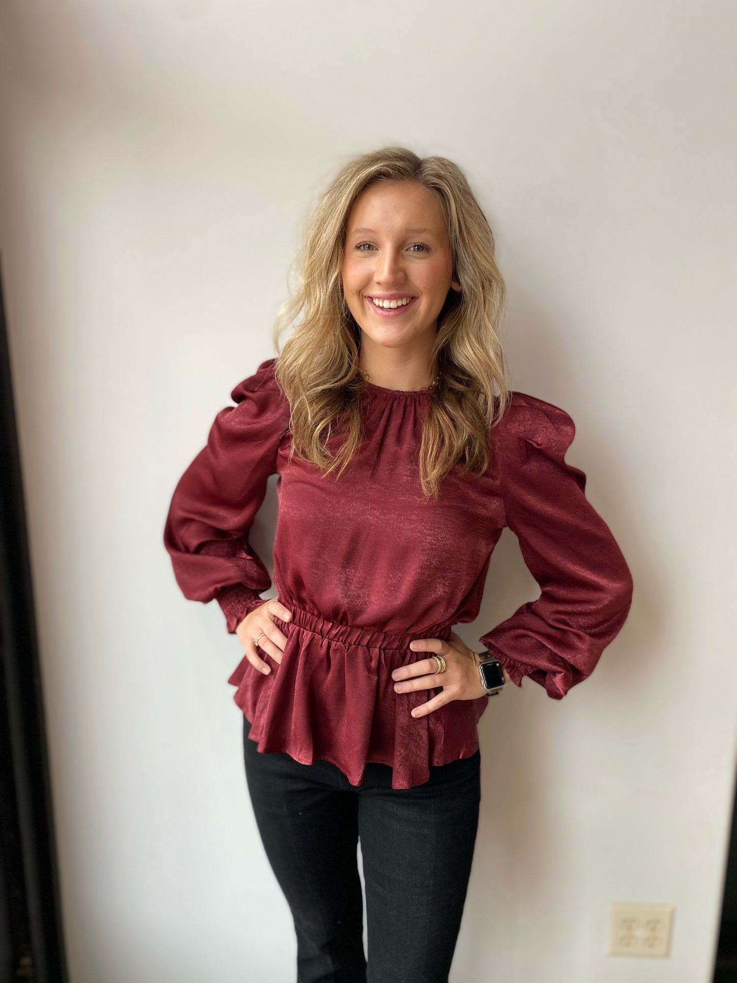 wine volume sleeve top