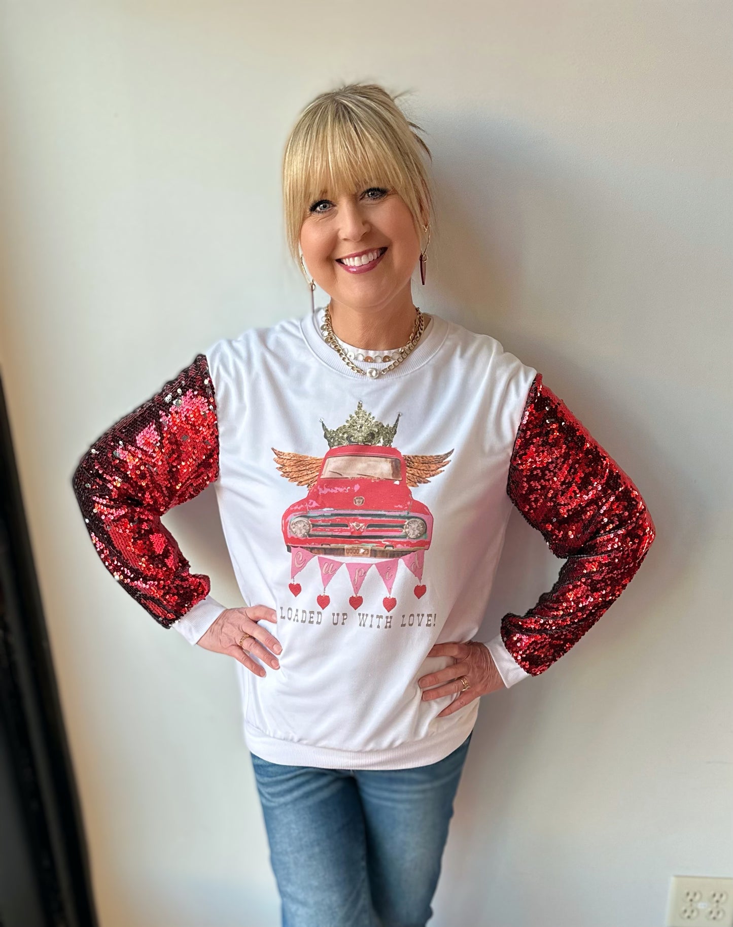 loaded with love sequin long sleeve