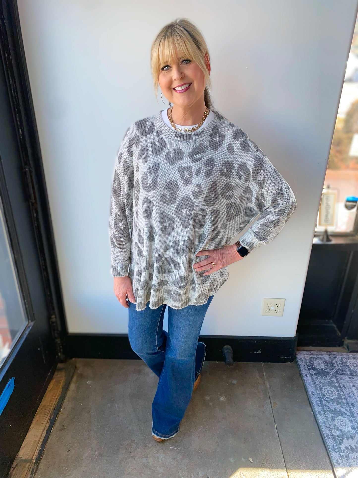 Mud Pie cyprus sweater gray 071gry