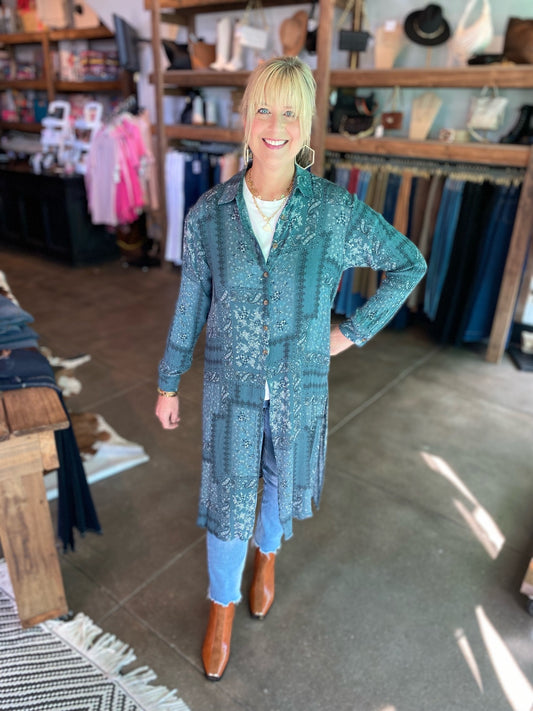 ivy jane blue shirt shacket