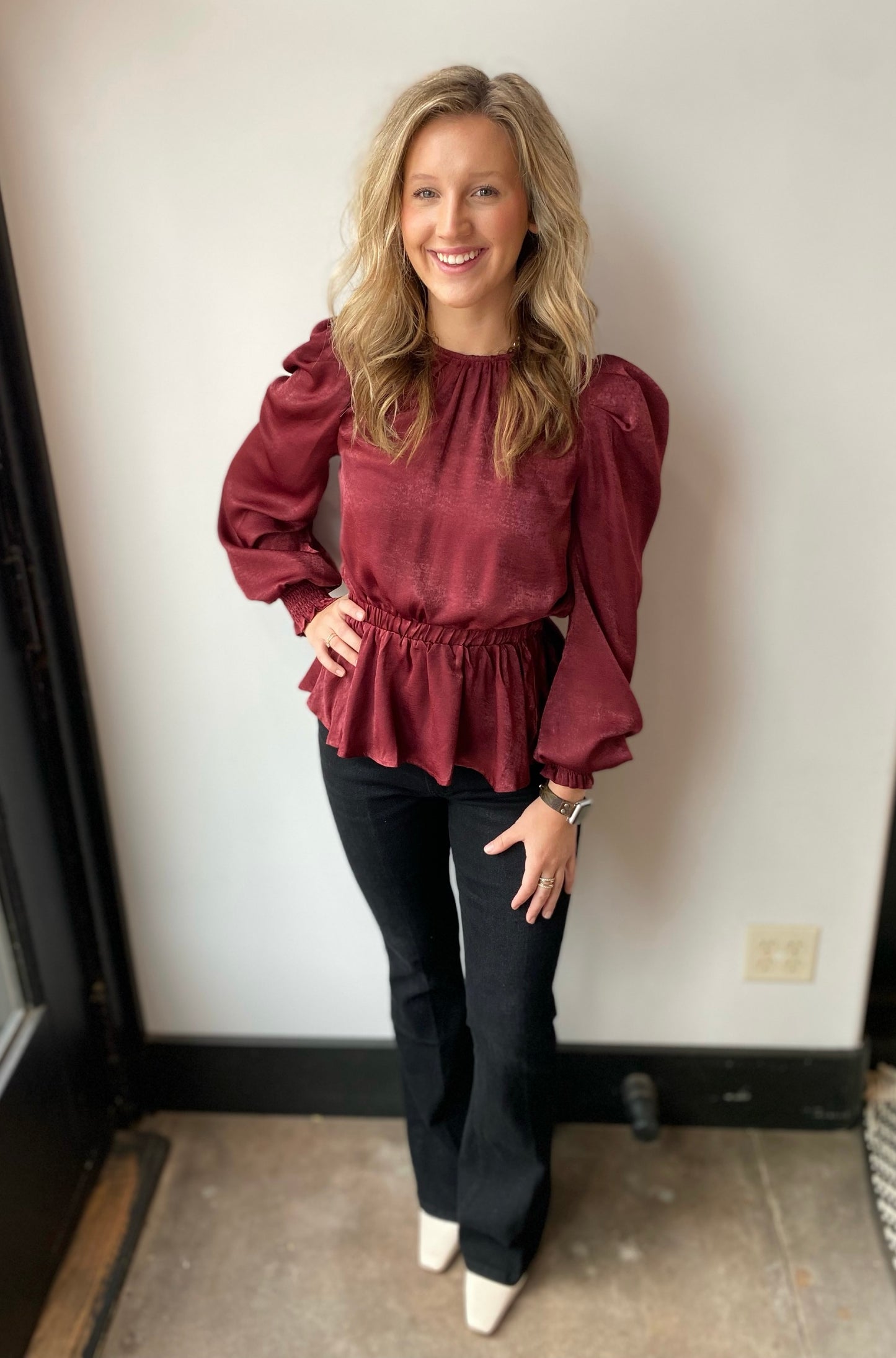wine volume sleeve top