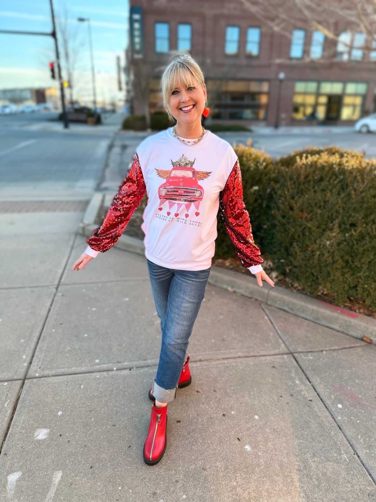 loaded with love sequin long sleeve