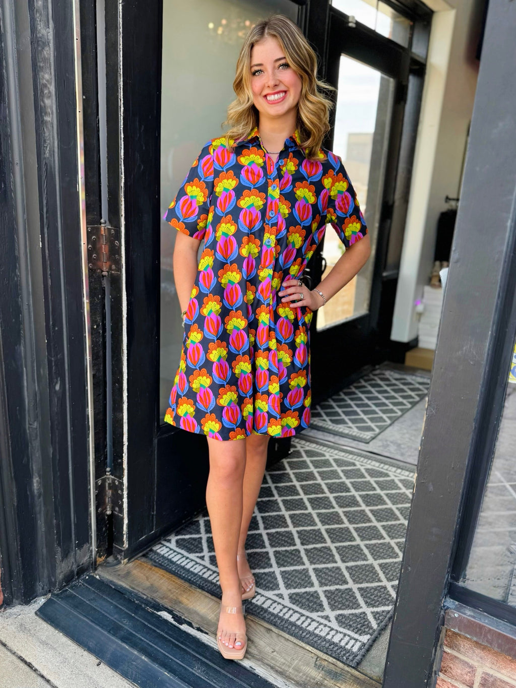 Uncle Frank Navy Blooming Buds Dress