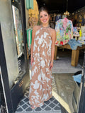 MOLLY BRACKEN CHLOE BEIGE MAXI DRESS LA1863EE