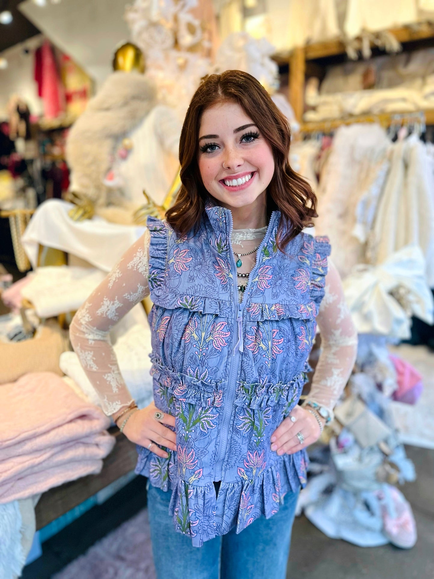 Ivy Jane Peri Block Print Corduroy Vest