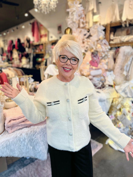 Ivy Jane Ivory Chanel Cardigan