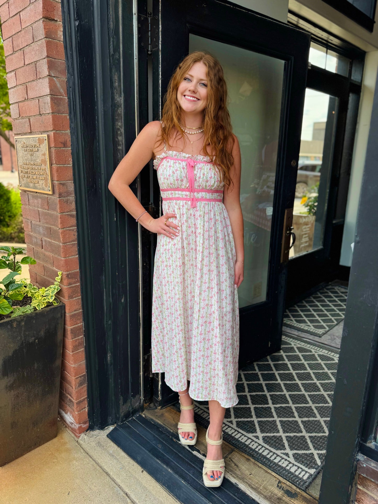Pink Sweetie Girl Midi Dress