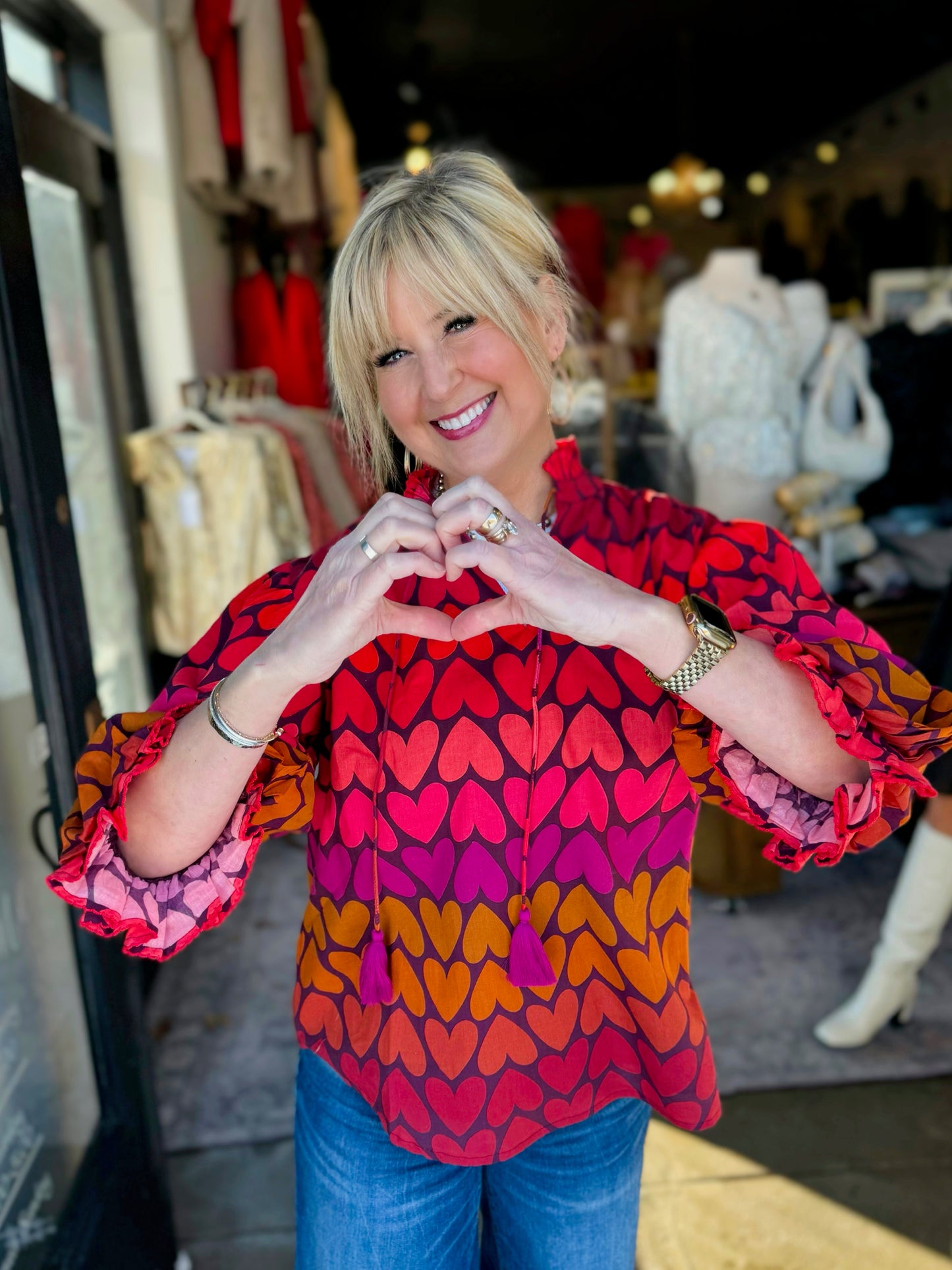 Ivy Jane Multi Ombre Heart Top