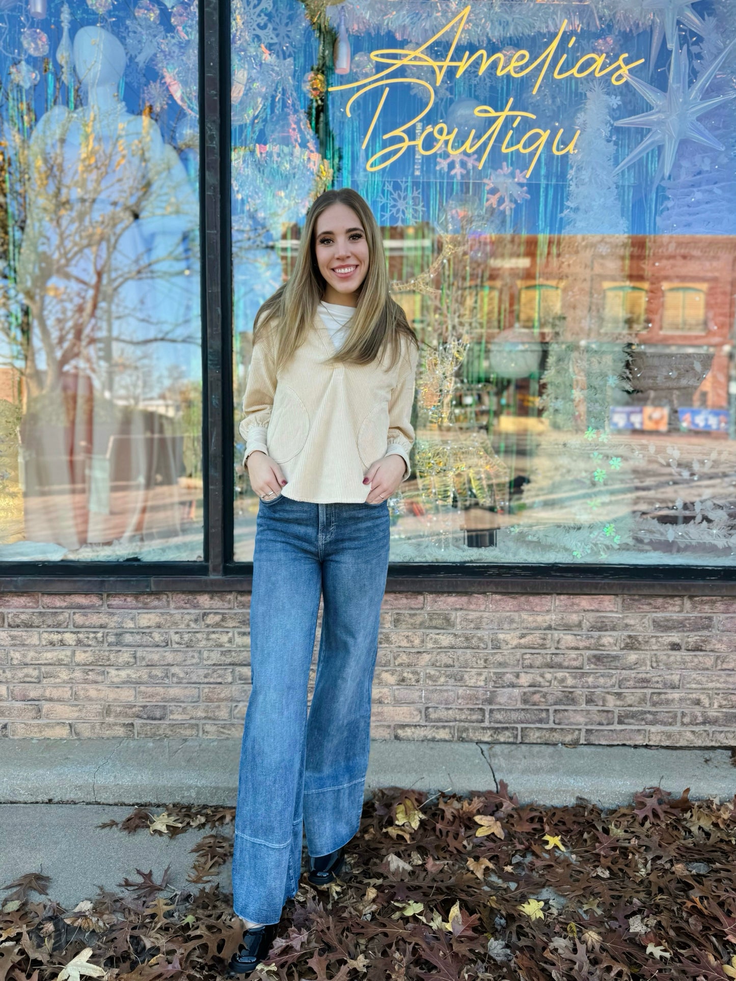 Ivy Jane Ivory Corduroy Popover