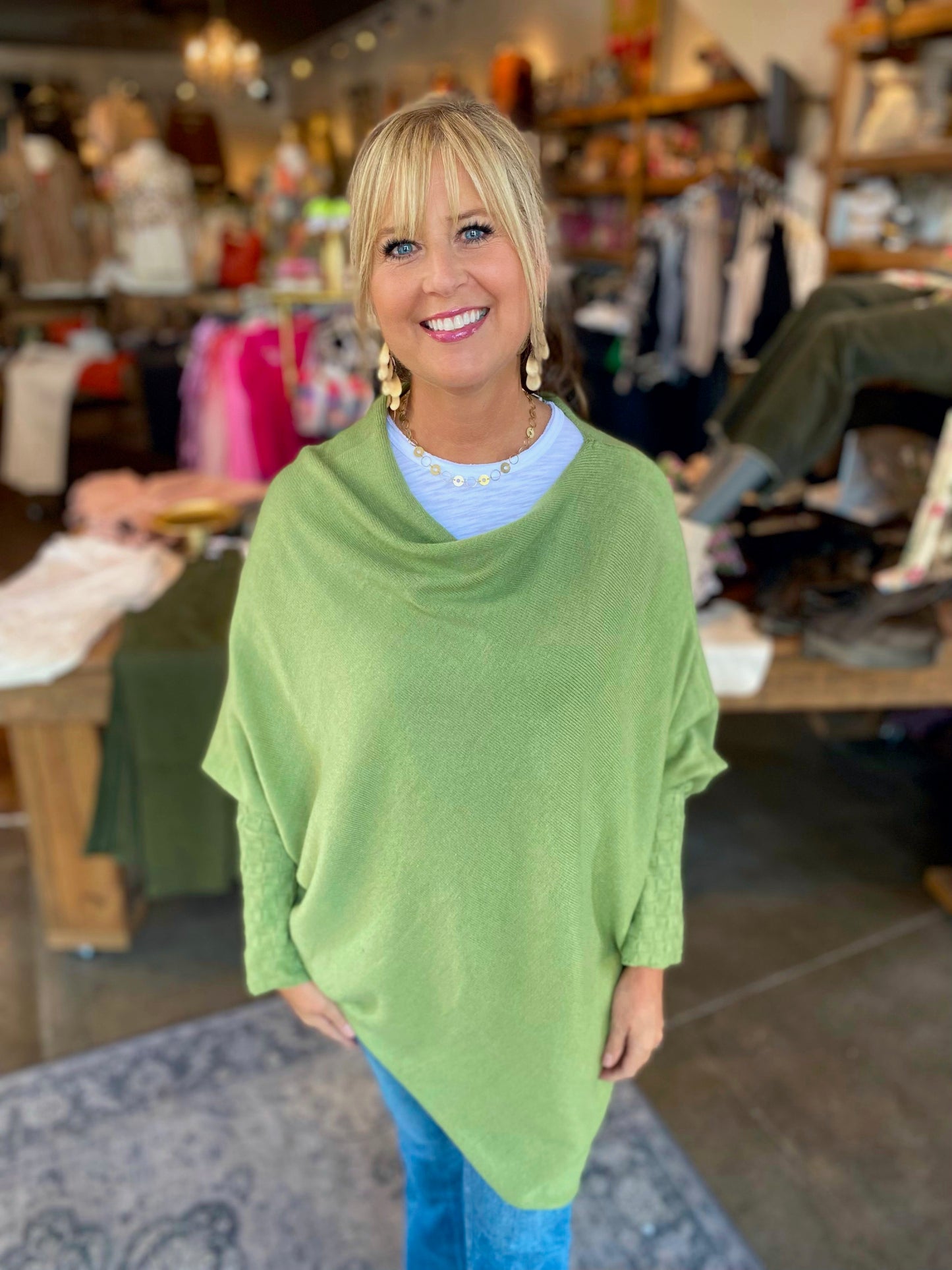 Gaby Green Plus Size Sweater