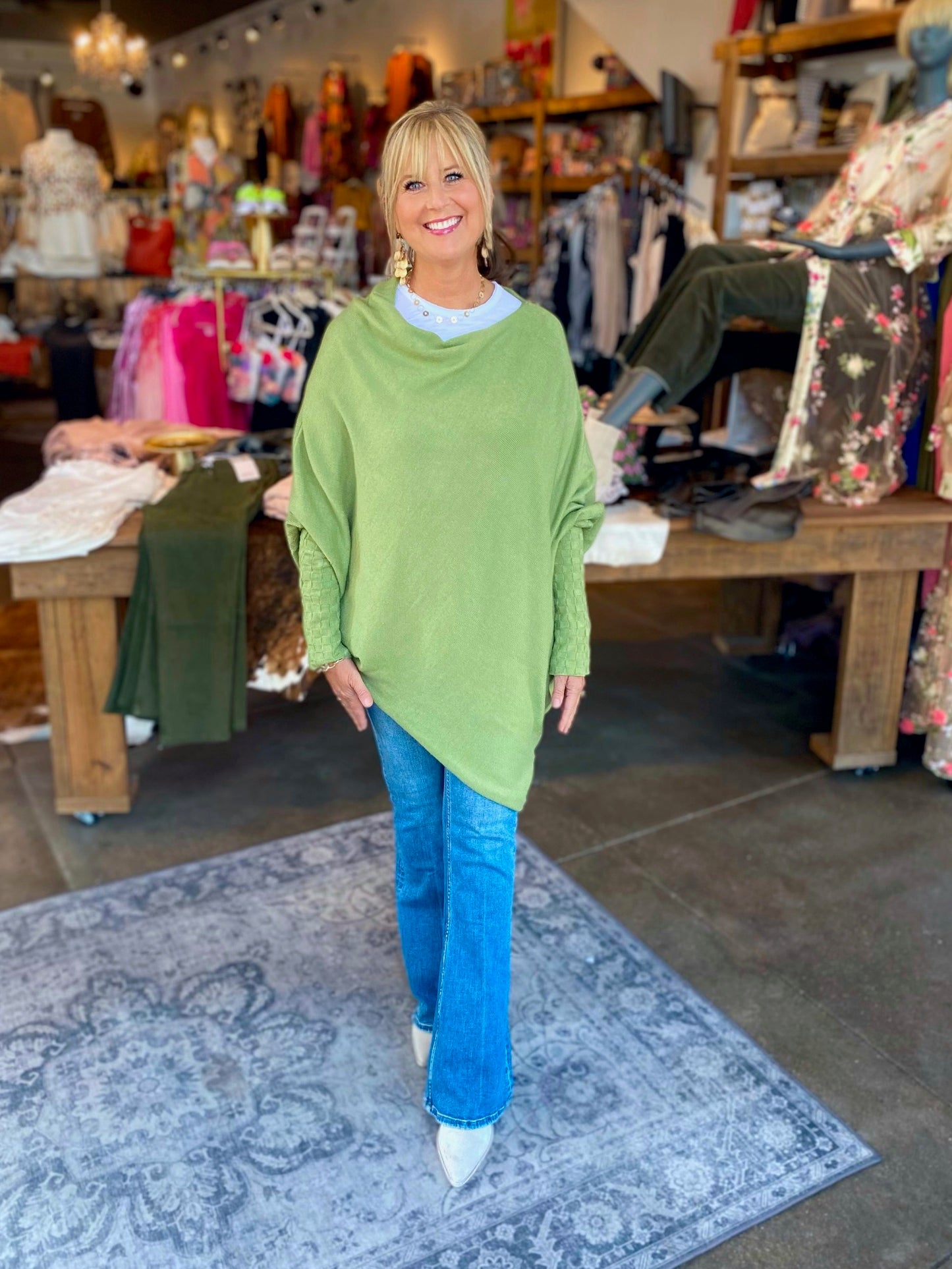 Gaby Green Plus Size Sweater
