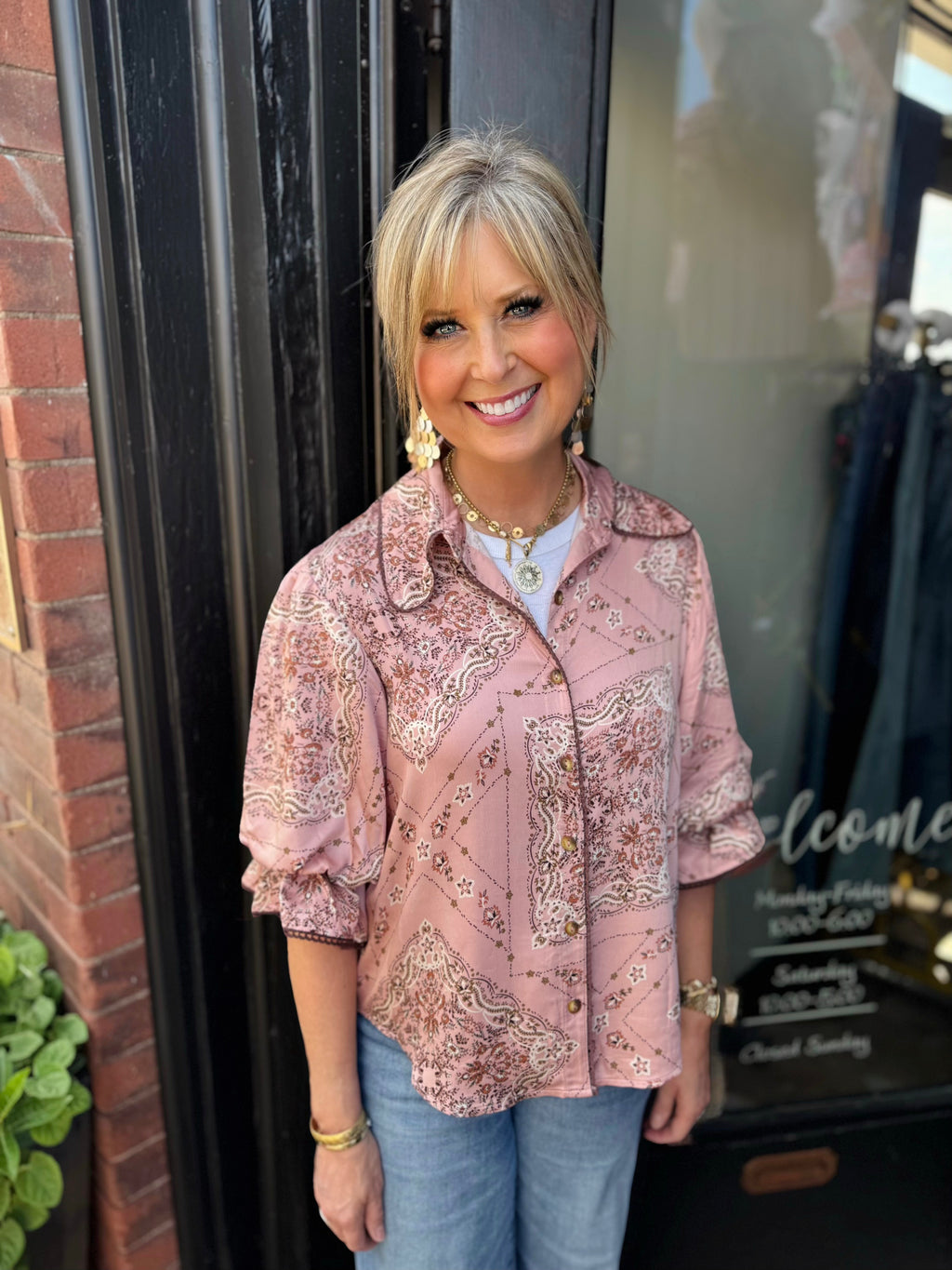 IVY JANE ROSE BANDANA SHIRT