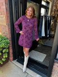 UNCLE FRANK PLUM LACE SHIFT DRESS