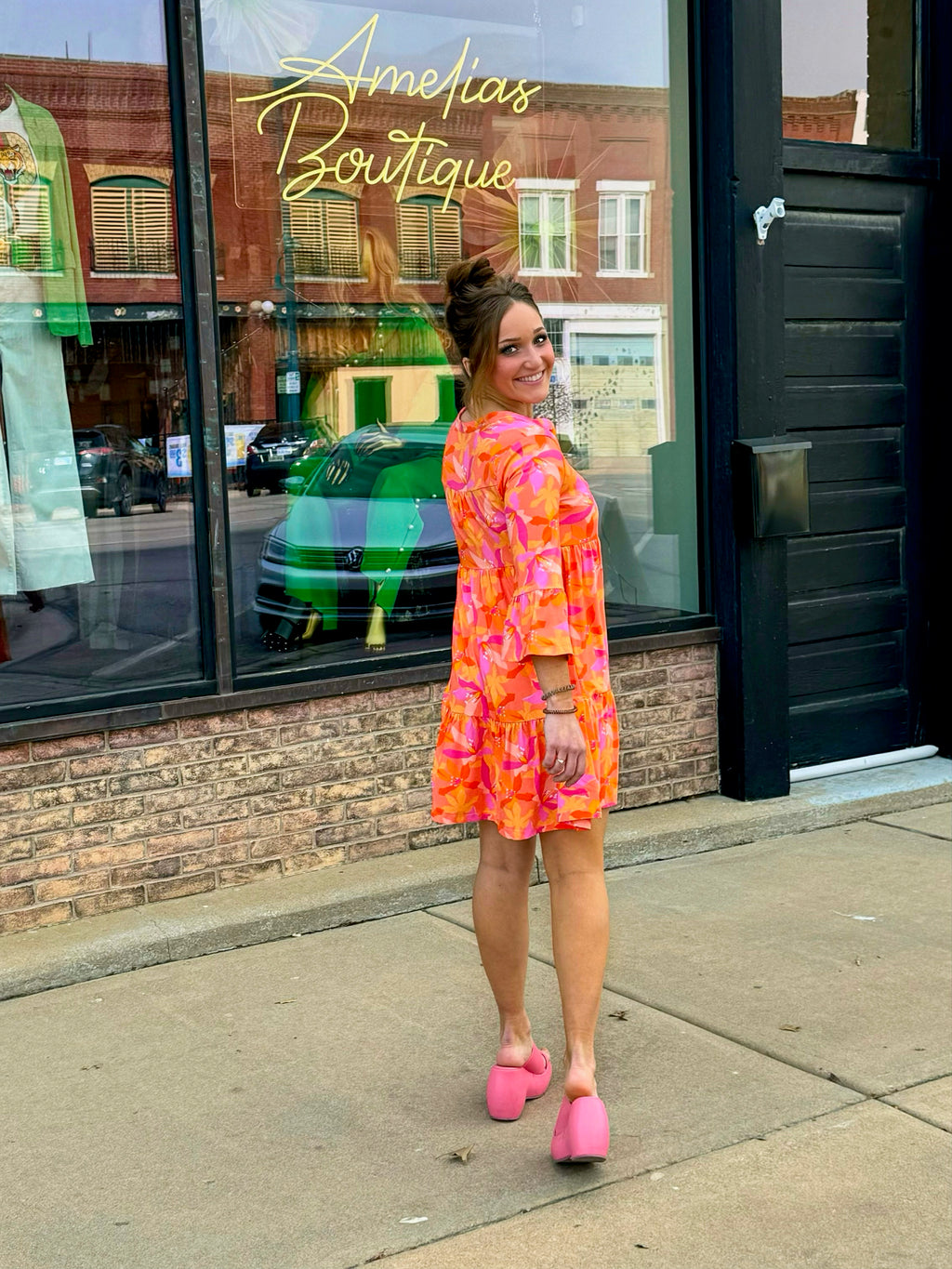 Mary Square Laguna Dress | Paradise Calling Orange
