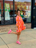 Mary Square Laguna Dress | Paradise Calling Orange