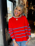 FRNCH IWAKI SWEATER ROUGE