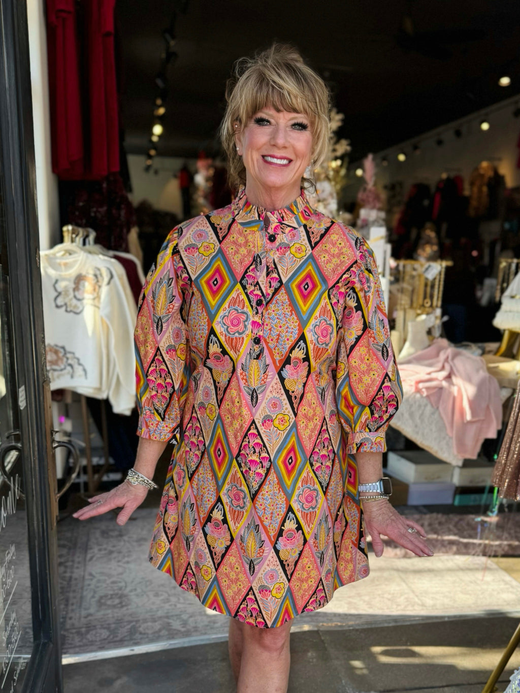 Uncle Frank Multi Back Tie Dress