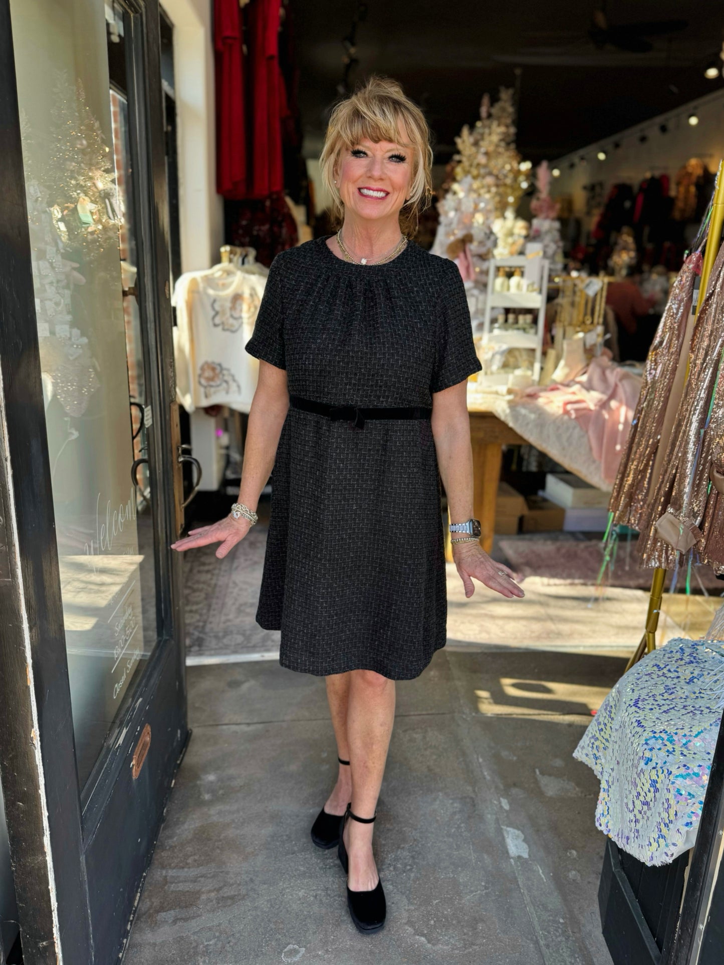 Uncle Frank Black Cocktail Hour Dress
